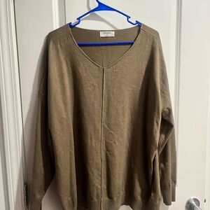 Zenana Outfitters Olive Green Sweater